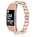 Nigaee For Fitbit Charge 2 Bands Small Large, Stainless Steel Fitbit Bands Charge 2 Fitbit Charge 2 Replacement Bands Fitbit Charge 2 Wristbands Fit bit Charge 2 Bands For Women Men Bangle 1 Rose Gold