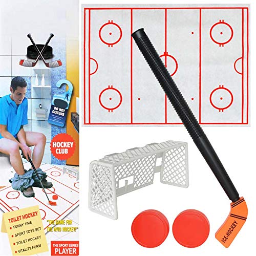 Nicknocks Ice-Hockey Toy Hockey Game Decompression Funny Toilet Game Gift for Children Kids