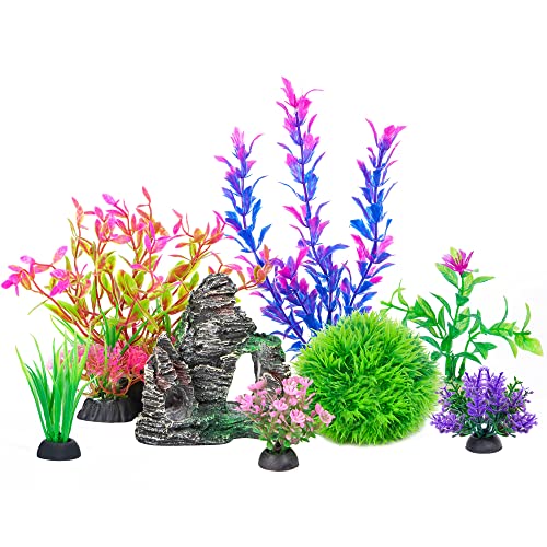Ameliade Aquarium Plant and Cave Set