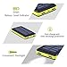 Antun Solar Charger Battery Pack 22400mAh High Capacity Power Bank Solar Power Bank Dual USB Charging Port Power Indicator With LED Flashlight and Charge Protection(Yellow)
