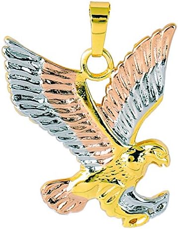 Eagle Necklace for Men Hawk Pendant Jewelry for Women With Rose Gold,Platinum Plated Design By YYA