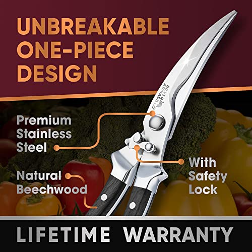 Heavy Duty Poultry Shears Food Grade Stainless Steel Scissors for