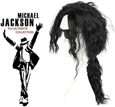 Cosplay Wig for Michael Jackson Black Long Curly Heat Resistant Fiber Role Play black hair costumes Wigs
