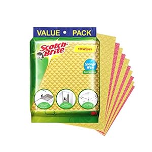 Scotch-Brite ,Multi-purpose , Easy to use kitchen cleaning Sponge Wipe (10 -Pieces)