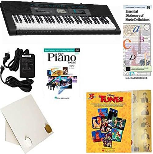 Homeschool Music - Learn to Play the Piano Pack (Disney Tunes 5 Finger Bundle) - Includes Casio CTK 2550 Keyboard w/Adapter, learn 2 Play DVD/Book, Books & All-Inclusive Learning Essentials