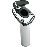 Perko 1205DP0CHR Angled Flush Mount Rod Holder, Chrome,Black