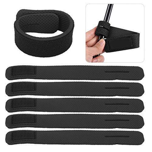 Keenso 6PCS Fishing Rod Belt, Adjustable Nylon Fishing Rod Holder Soft Elastic Lightweight Fishing Tackle Tie Strap Fishing Supplies