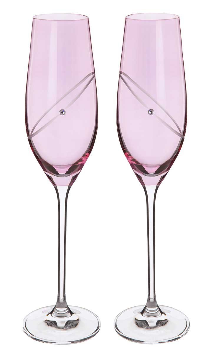 Dartington Crystal Celebration Ruby Champagne Flutes, Set of 2