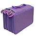 Trasfit 72 Pencil Holder Colored Pencils Case, Large Capacity Multi-layer Students Pen Holder Pen Bag Pouch Stationary Case for School Office Art Craft, Pencil Bag for Travel (PURPLE)