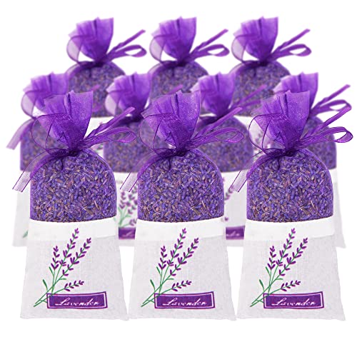 Dried Lavender Sachets Bags for Lavender Sachets for Drawers and Closets Fresheners,Lavender Flowers Bags,Lasting Lavender Fresh Scents for Anywhere,8.31 Ounce/10 Pack