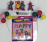 A1BS Cake Decoration Barney Birthday Cake Decoration Party Favors Figurine Toys