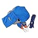 Yosoo(TM) Double Hammock - Lightweight Indoor and Outdoor Nylon Parachute Hammocks for Camping, Backpacking & Travel. Tree Ropes Included (blue & gray)