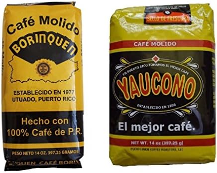 Puerto Rican Variety Pack Ground Coffee - 2 Local Favorites Yaucono, Borinquen (1 Pack)