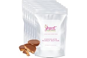 Yogurt Powder Factory Chocolate Peanut Butter Frozen Yogurt Mix – 6 Count 4.4lbs Bag Non-Gluten Low Fat Yogurt Powder for Soft Serve Machine – Delicious Ice Cream Mix Ideal for Desserts, Smoothies – Easy Preparation