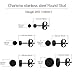 Charisma Stainless Steel Black Round Stud Earrings Pierced Tunnel for Men Women 5 Pairs Set, 3mm-8mm Available