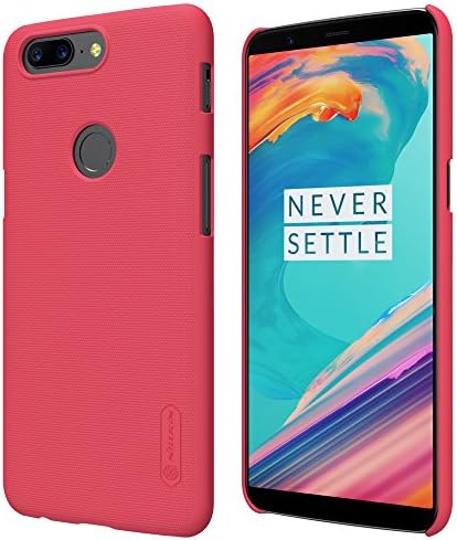 OnePlus 5T Case, Nillkin Ultra Slim Thin Case for OnePlus 5T, [Frosted] Durable Hard PC Back Cover Anti-Slip Back Finish Case for OnePlus 5T (Red)