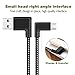 FICBOX Micro USB Cable,3Pack 6FT Nylon Braided High Speed Android Charger USB to Micro USB Cable Samsung Fast Right Angle Charging Cord for Samsung Galaxy S7 Edge/S6/S4/Note 5/Note 4
