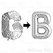 40 Inch Jumbo Helium Foil Mylar Balloons Bouquet (Premium Quality), Glossy Silver, Letters BABY