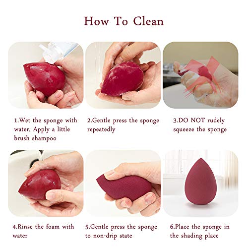 Makeup Sponge Blender - 3 Pack Beauty Sponges Latex Free Q SOFT Makeup Foundation Blending Smooth Flawless Make Up Sponge for Base Liquid, Concealer, BB Cream, Powder, Eyeshadow and Blush (3 Pack) - Thumbnail 6