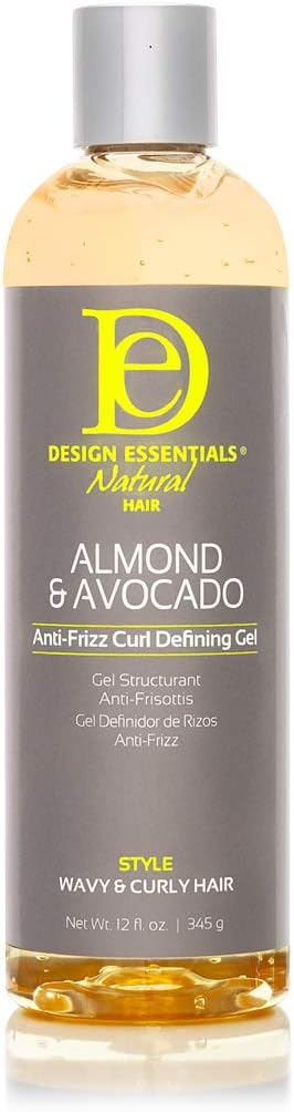 Amazon Com Design Essentials Natural Almond Avocado Anti Frizz Curl Defining Gel White 12 Fl Oz Health Personal Care