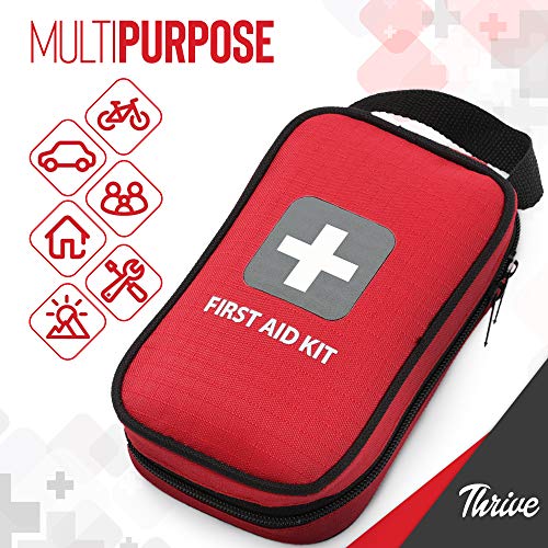 Thrive Travel Essentials Small First Aid Kit 100 FSA HSA Approved Products Includes Multi