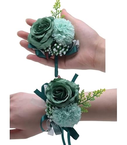 Amazon.com: Angel Isabella Wrist Corsage - Mint Green and White Artificial  Rose Corsage : Home & Kitchen