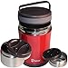 Lunch Box Vacuum Container by Chefcoo Keep Your Food Warm with Double Walled 2 Flask Thermos Jars (1.3Lt) - Easy Carrying Bag - Best for School, Work, Travel, Hiking, Camping, Picnics