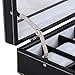SONGMICS Black 6 Watch Box Jewelry Case Glasses Display Organizer Carbon Fiber Pattern UJWB13B