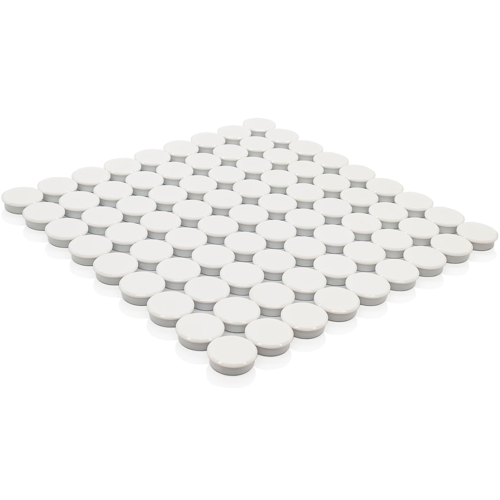 PYJLBX Fridge Magnets - 80 Pack Small Strong Magnets - Heavy Duty Whiteboard Magnets for Crafts, Mini Cute Round Refrigerator Magnet for Kitchen, Office | Decorative Magnetic Dots for Adults (White)