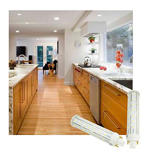 Lustaled 4 Pin GX24Q/GX24 LED Lights, 12W LED G24Q Base PL Retrofit Lamp Daylight 6000K Gx24 Light Bulbs 26W CFL Equivalent for Ceiling Fixtures Wall Sconces Porches (Remove the Ballast, 2-Pack) - Thumbnail 7