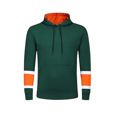 Mooncolour Men's Color-Block Pullover Hoodie - Cozy Fleece-Lined Sportswear For Casual & Workout Wear - View #11