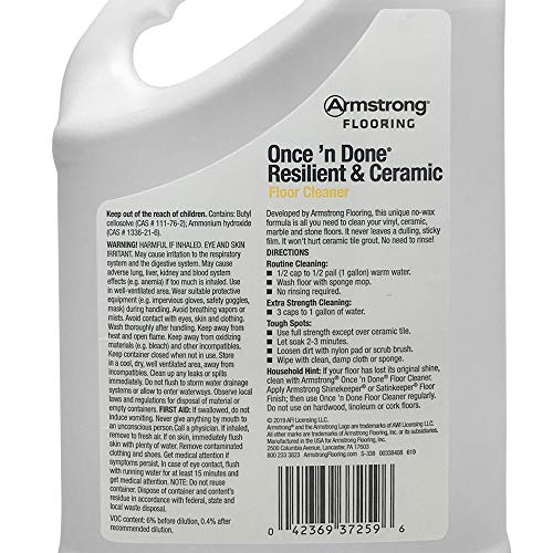 Armstrong Once and Done Resilient & Ceramic Floor Cleaner Concentrate 1