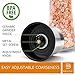 Salt & Pepper Grinder Set – 2 Tall 6 Oz Glass - 180 ml Spice and Sea Salt Shakers With BONUS Stand - Adjustable Coarseness Mills – Easy To Clean - Stainless Steel & Ceramic Rotor - BPA Free