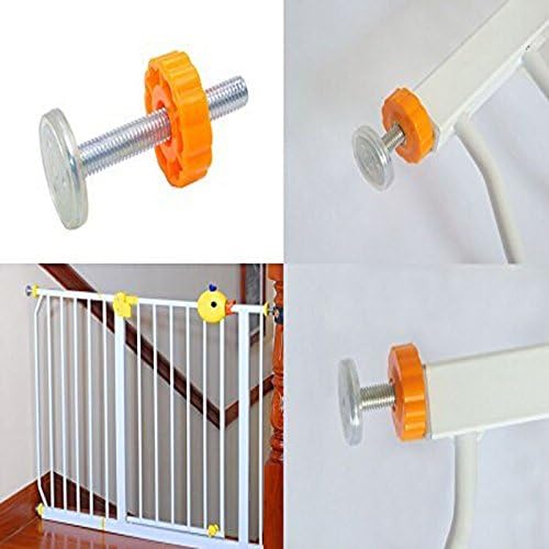 UNAKIM--4PCS Pressure Mounted Baby Gates Threaded Spindle Rods Walk Thru Gates Screw
