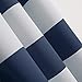Deconovo Navy Blue Striped Room Darkening Curtains Rod Pocket Nautical Navy and Greyish White Striped Curtains for Kids Room 52W X 84L Navy Blue 2 Panels