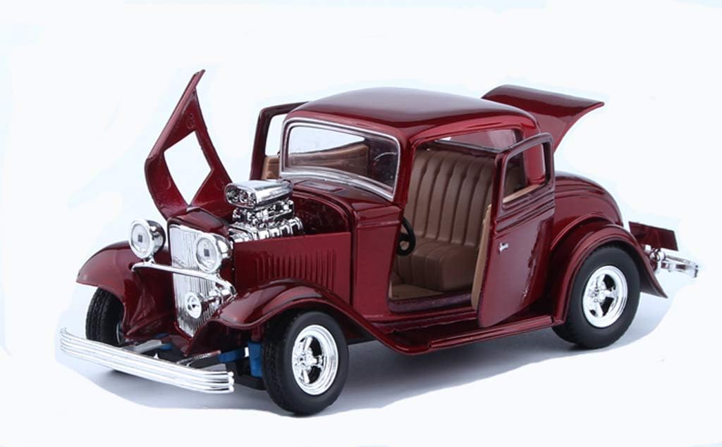 KAUTO 1932 Ford Coupe 1:24 Simulation Alloy Classic Car Model Collection Ornaments (color : Red)