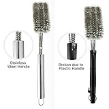 Denkich BBQ Grill Brush 3 In 1 Durable Barbecue Grill Brush Stainless Steel Handle BBQ Cleaning Tools