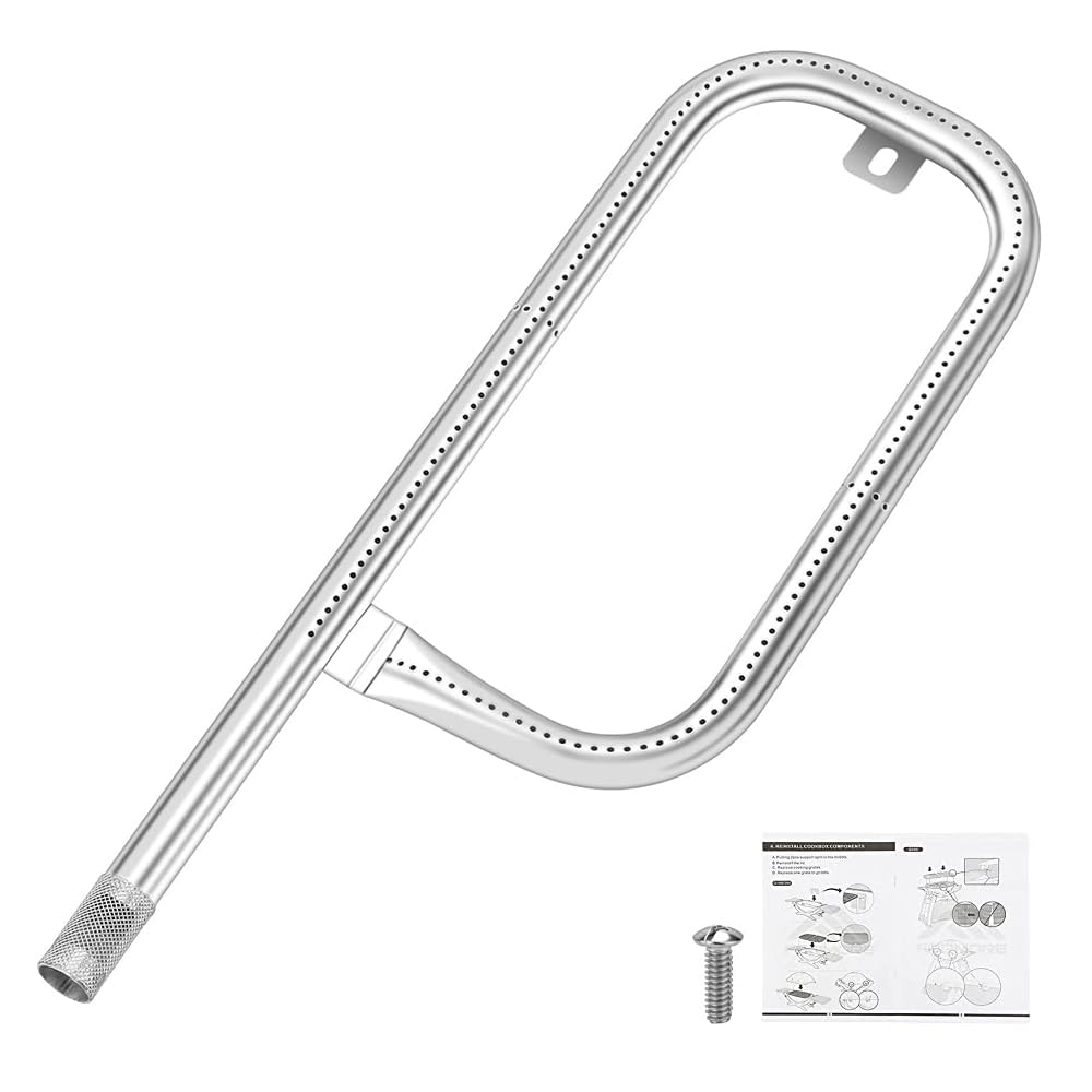 Denmay 60040 43,2CM Grill Burner for Weber Q100, Q120, Q1000, Q1200, Baby Q, 386001, 386002, 516002, 516001, 50060001, 51060001 Gas Grills, Replacement for 69957/41657, 304 Stainless Steel