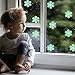 Christmas Snowflakes Wall Decals Decorations Glow in the Dark, Feskin Snow Flowers Window Stickers for Xmas Party Kids Home Room Decor