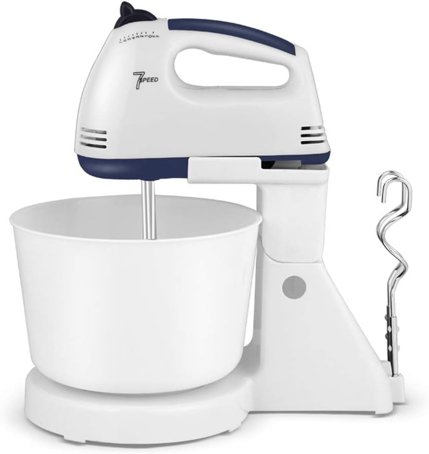XZLX Electric Food Mixer Table &Stand Cake Dough Mixer Handheld Egg Beater Blender Baking Whipping Cream Machine 7 Speed