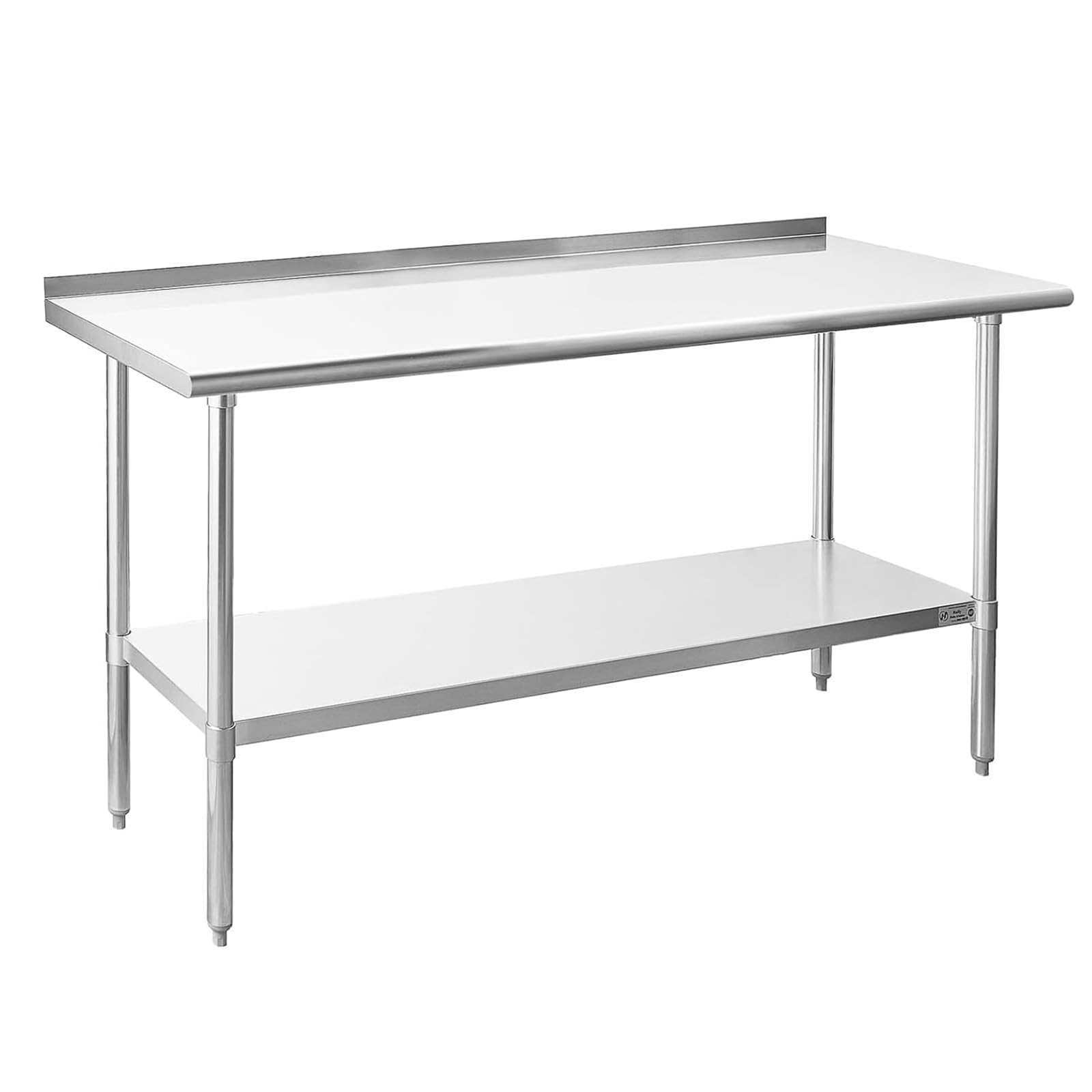 Photo 1 of Hally Sinks & Tables HStainless Steel Table for Prep & Work 24 x 72 Inches, NSF Commercial Heavy Duty Table with Undershelf and Backsplash for Restaurant, Home and Hotel