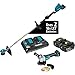 Makita XRU09PTX1 18V X2 (36V) LXT Lithium-Ion Brushless Cordless String Trimmer Kit (5.0Ah) and Brushless Angle Grinder