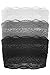 TL Women's 3 Piece or Single Floral Lace Strapless Bra, Seamless Tube Top Bandeau Bralettes with Stertchy Chest Wrap Set3_White_Charcoal_Black Medium