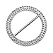Aries 50 Pcs 53 mm Round Silver Tone Acrylic Rhinestone Buckle Chair Sash Ribbon Slider