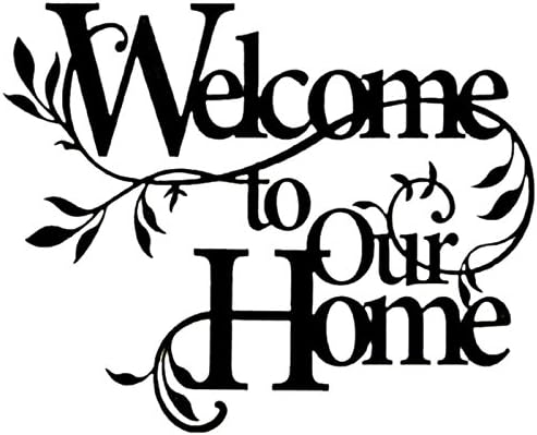 Quilting Creations Nancy Zieman Laser Cut Fusible Appliques, 18-Inch by 13-Inch, NZ1004 Welcome to our Home Silhouette