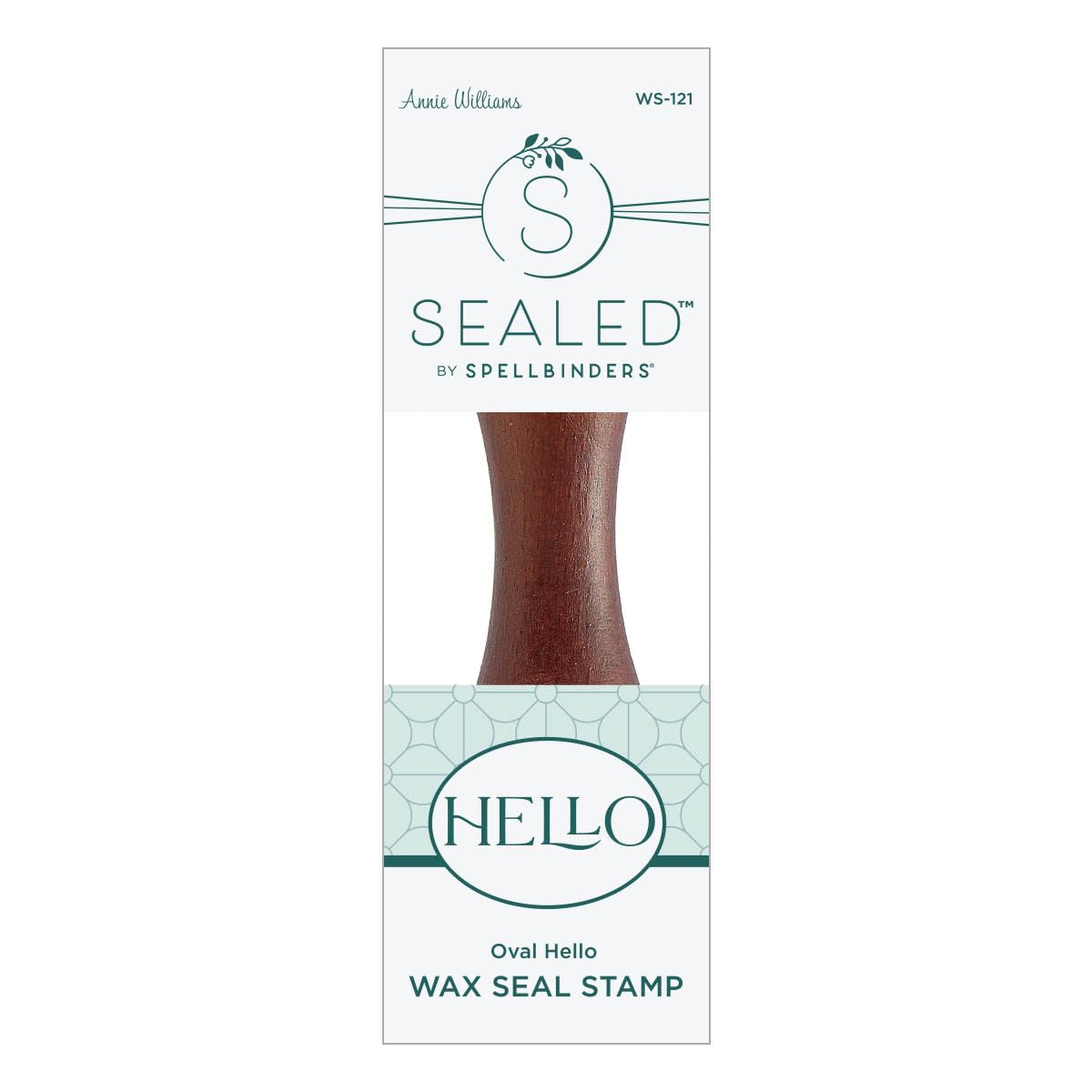 Spellbinders WS-121 Oval Hello Wax Seal Stamp from The Propagation Garden Collection by Annie Williams