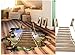 Kemilove 3D Bridge Floor Wall Stickers Removable Mural Decals Vinyl Art Living Room