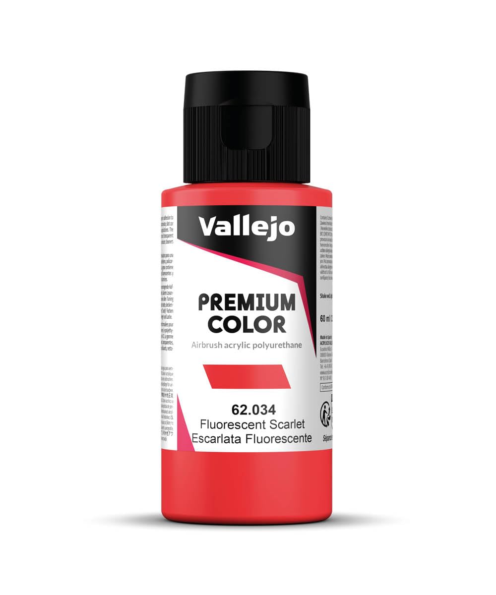 Vallejo Premium Color 60 ml Paint - Scarlet Fluorescent — image 1