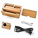 Uncle Jack Charging Dock Airpods Apple Watch Stand Bamboo Wood Charging Station Desk Organization Compatible with AirPods/Apple Watch/iPhone
