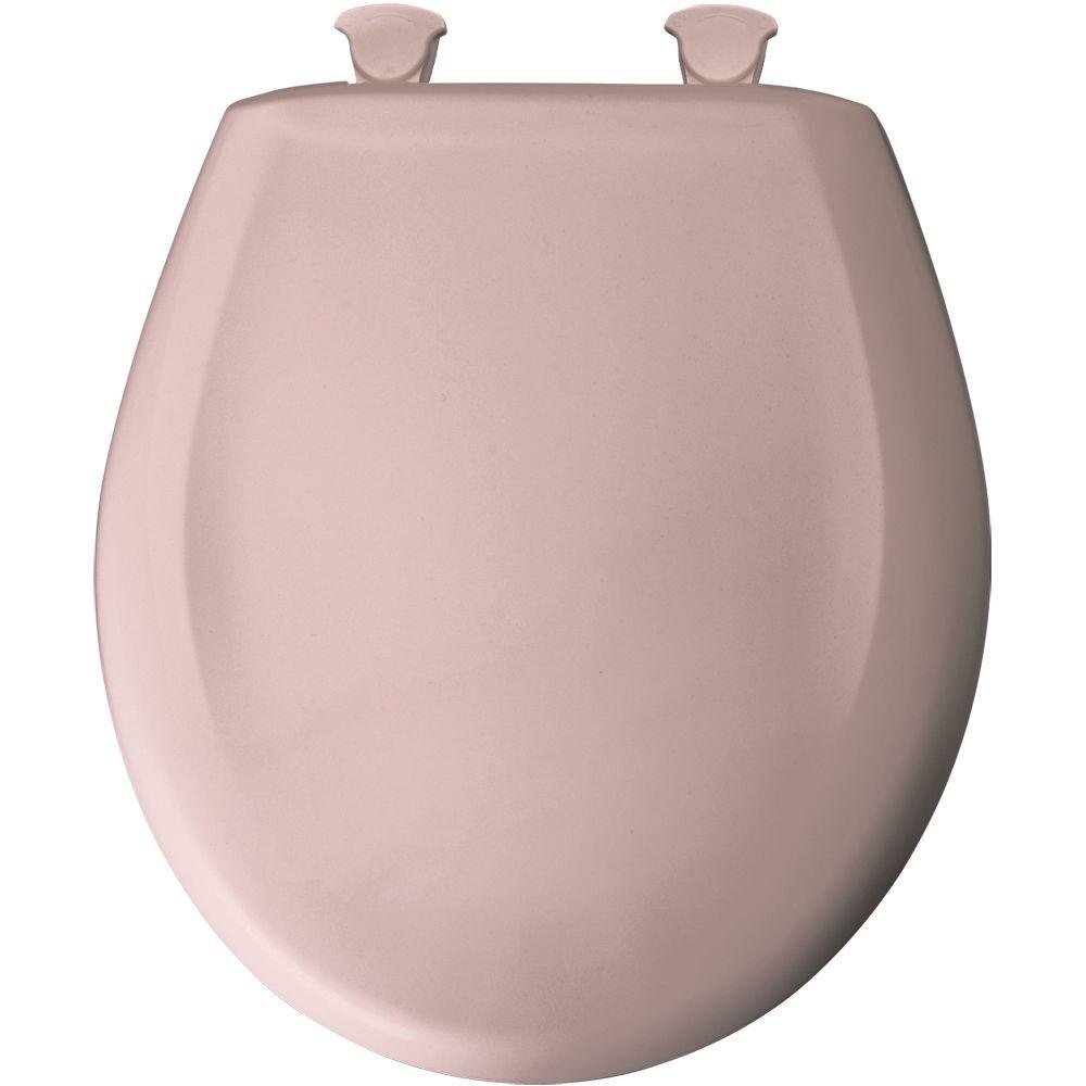 Bemis 200SLOWT 023 Whisper Round Closed Front Toilet Seat Pink Restroom